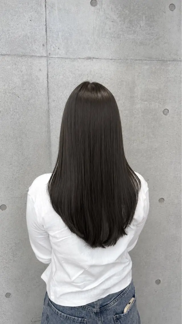 ロング カラー パーマ ヘアアレンジ メンズ 赤み消し艶カラー/美 髪☘️Reika☘️のヘアスタイル