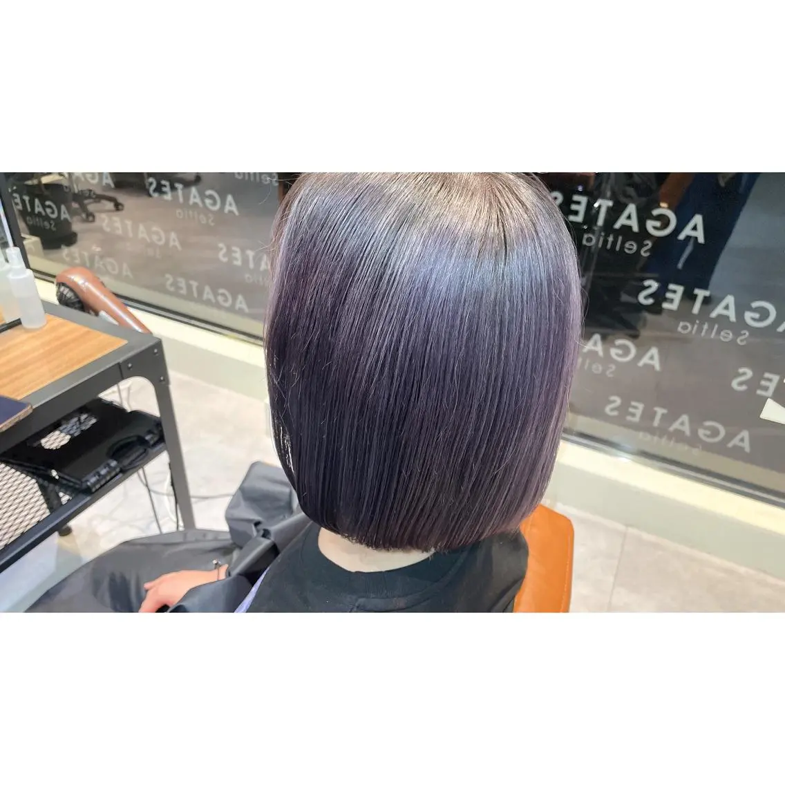 ミディアム カラー ダークグレー ラベンダーカラー パープルカラー カット トリートメント 齊藤 賢祐のヘアスタイル