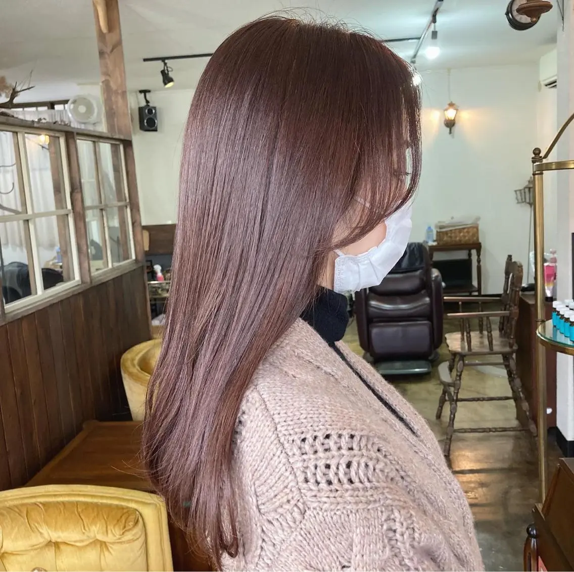 ロング カラー ロング カット ヘアカラー hair&make chambre宜野湾のヘアスタイル