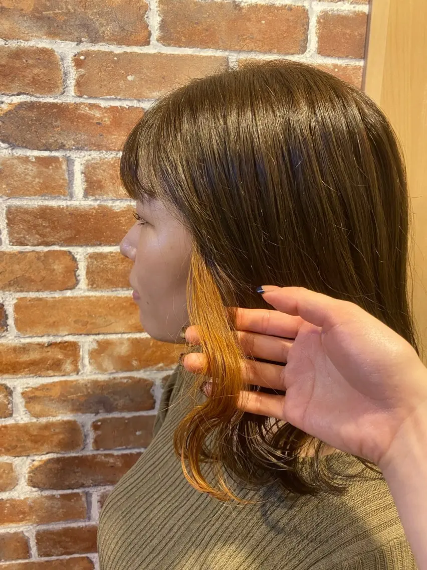 ミディアム カラー カット ヘアカラー トリートメント 透明感カラー/韓国 ヘア🩶yuri🩵のヘアスタイル