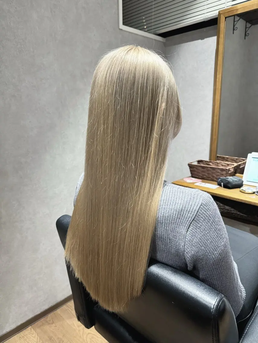 ロング カラー ブロンド カット ヘアカラー ✨ハイトーン カラー福岡拓也✨のヘアスタイル