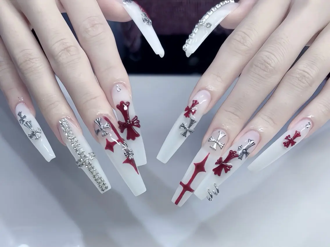 ネイル ブルー ジェルネイル ガーリー グラデーション グリーン ハンドネイル Rin Nail 新大久保店のネイルデザイン