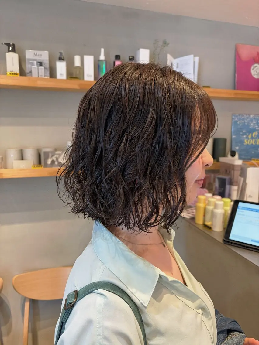 ショート パーマ カット パーマ トリートメント 似合わせレイヤー/ カトウユウカのヘアスタイル