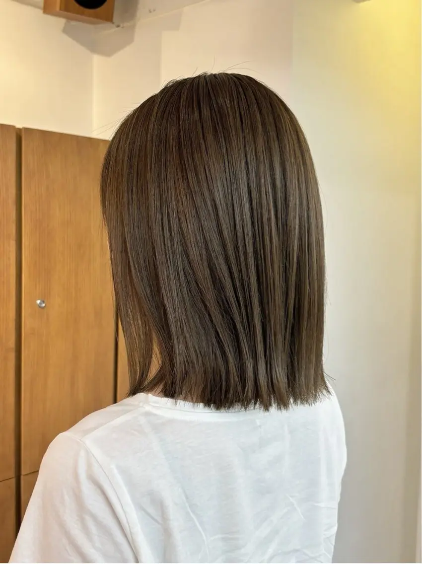 ミディアム カラー ベージュカラー オリーブベージュ ヘアカラー 立川/ナチュラル/ 透明感カラーYUJIのヘアスタイル