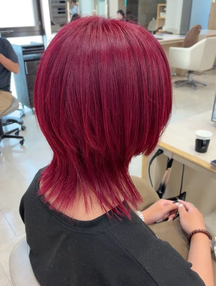ミディアム カラー ヘアカラー トリートメント 暖色/ブリーチカラー 🎀 M i k uのヘアスタイル