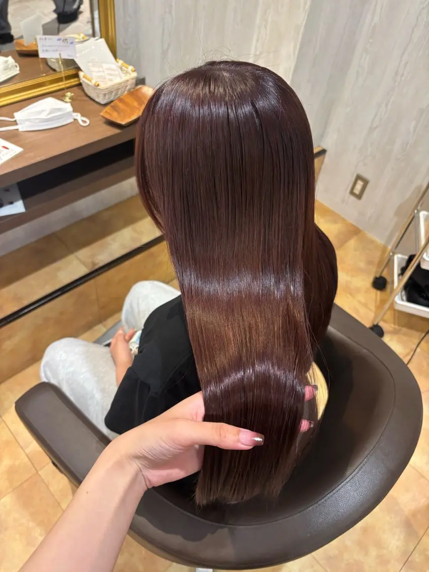 ロング カラー カット ヘアカラー トリートメント yui🥀/ボブ /ブリーチなしカラーのヘアスタイル