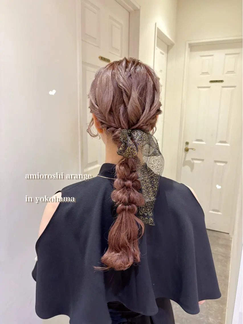 ロング ヘアアレンジ 結婚式・ブライダル シールエクステ横浜 🐏☁️miminaのヘアスタイル