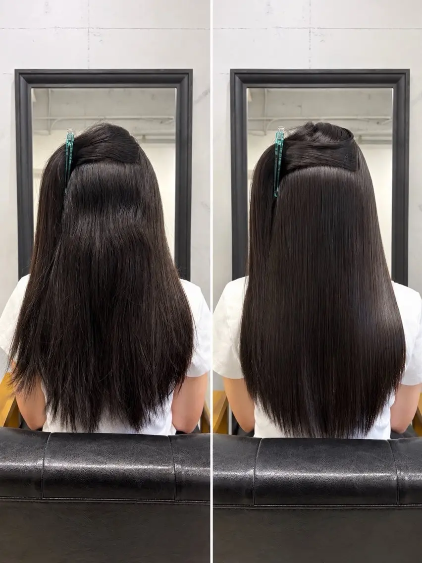 ロング 縮毛矯正 縮毛矯正 トリートメント 太田 すず香のヘアスタイル