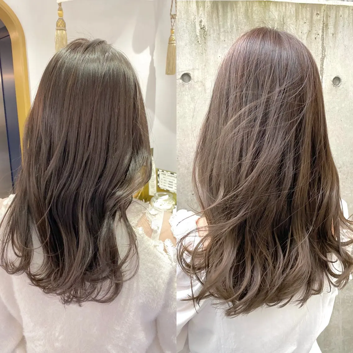 ミディアム カラー ヘアカラー トリートメント レイヤーカット /透明感カラー西田のヘアスタイル