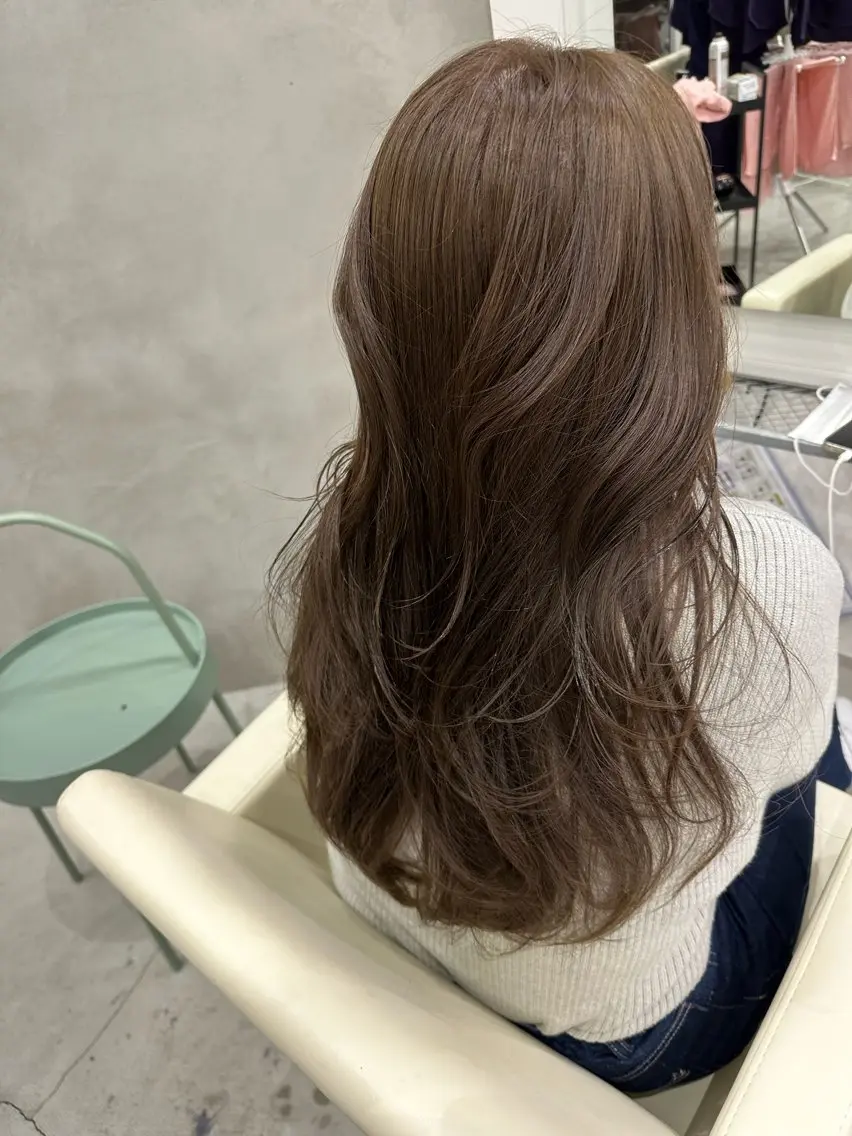セミロング カラー さあや 【透け感/艶感】のヘアスタイル