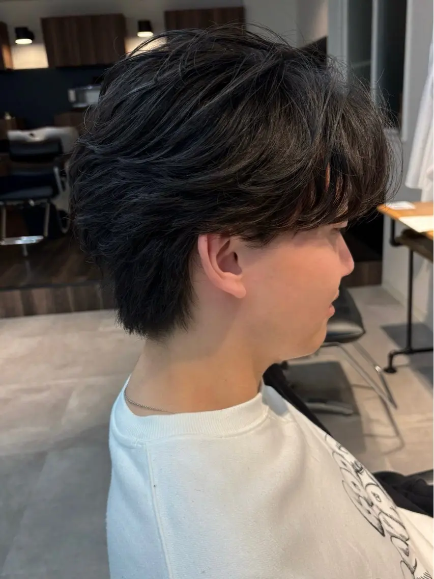 パーマ メンズ フェザーパーマ メンズパーマ 保立フェザーパーマ 大人メンズヘア船橋駅のヘアスタイル