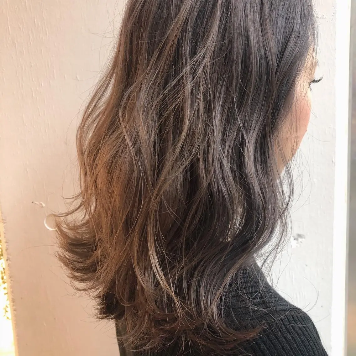 ミディアム カラー カット ヘアカラー トリートメント 國生 香織のヘアスタイル