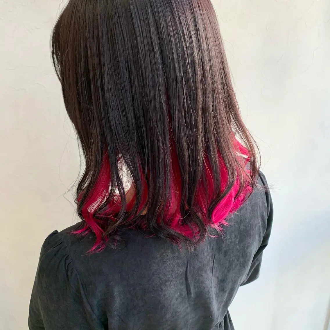 ミディアム カラー インナーカラー ピンクカラー メンズ指名多数!! 田島史也のヘアスタイル