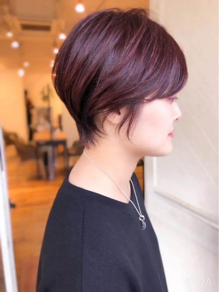 ショート ヘアカラー 玉造✲谷六 田村穂香のヘアスタイル