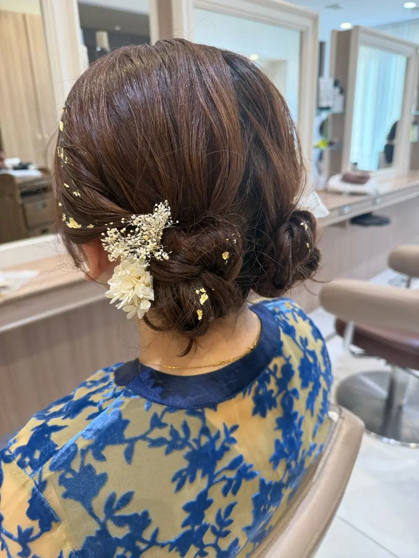 ミディアム ヘアアレンジ ヘアセット 韓国ヘアメイク🎀/ 縮毛矯正✨山本媛香のヘアスタイル