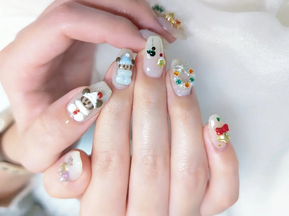 ネイル チークネイル 長さ出し フラッシュネイル フレンチネイル ジェルネイル Chouette Nailのネイルデザイン