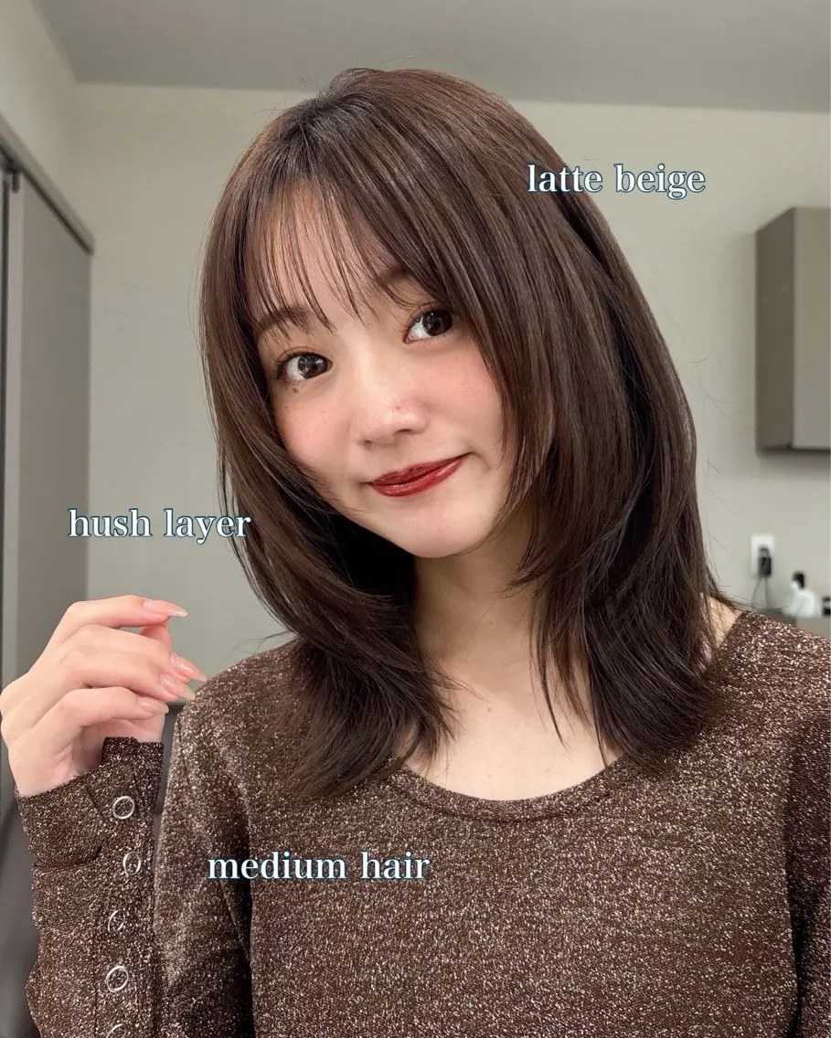 ミディアム カラー カット ヘアカラー manami/ ハッシュレイヤーのヘアスタイル