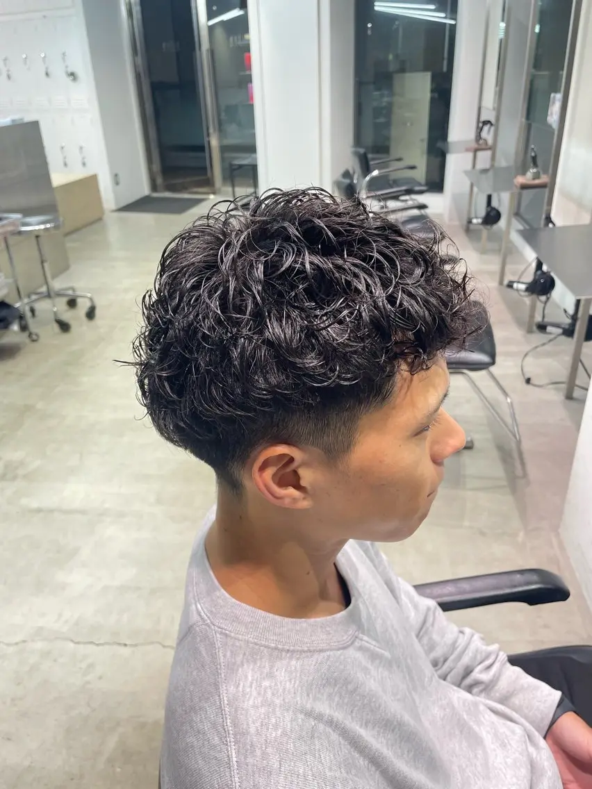 ショート パーマ メンズ カット パーマ fifth天神 パーマ特化/石橋航海のヘアスタイル