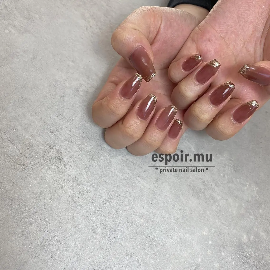 ロング ネイル espoir. muのネイルデザイン