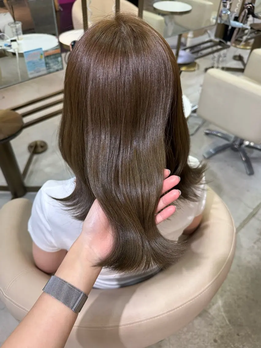 カラー ヘアアレンジ ベージュカラー ヘアカラー トリートメント 心斎橋/カラーモデル 募集/ yuna★のヘアスタイル