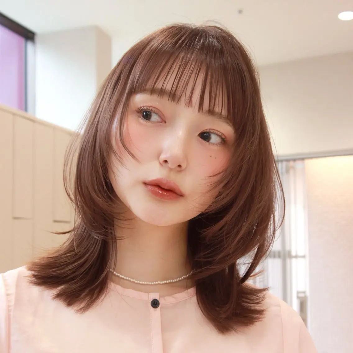 ミディアム レイヤーカット カット ヘアカラー rico/暖色カラー /レイヤーカットのヘアスタイル