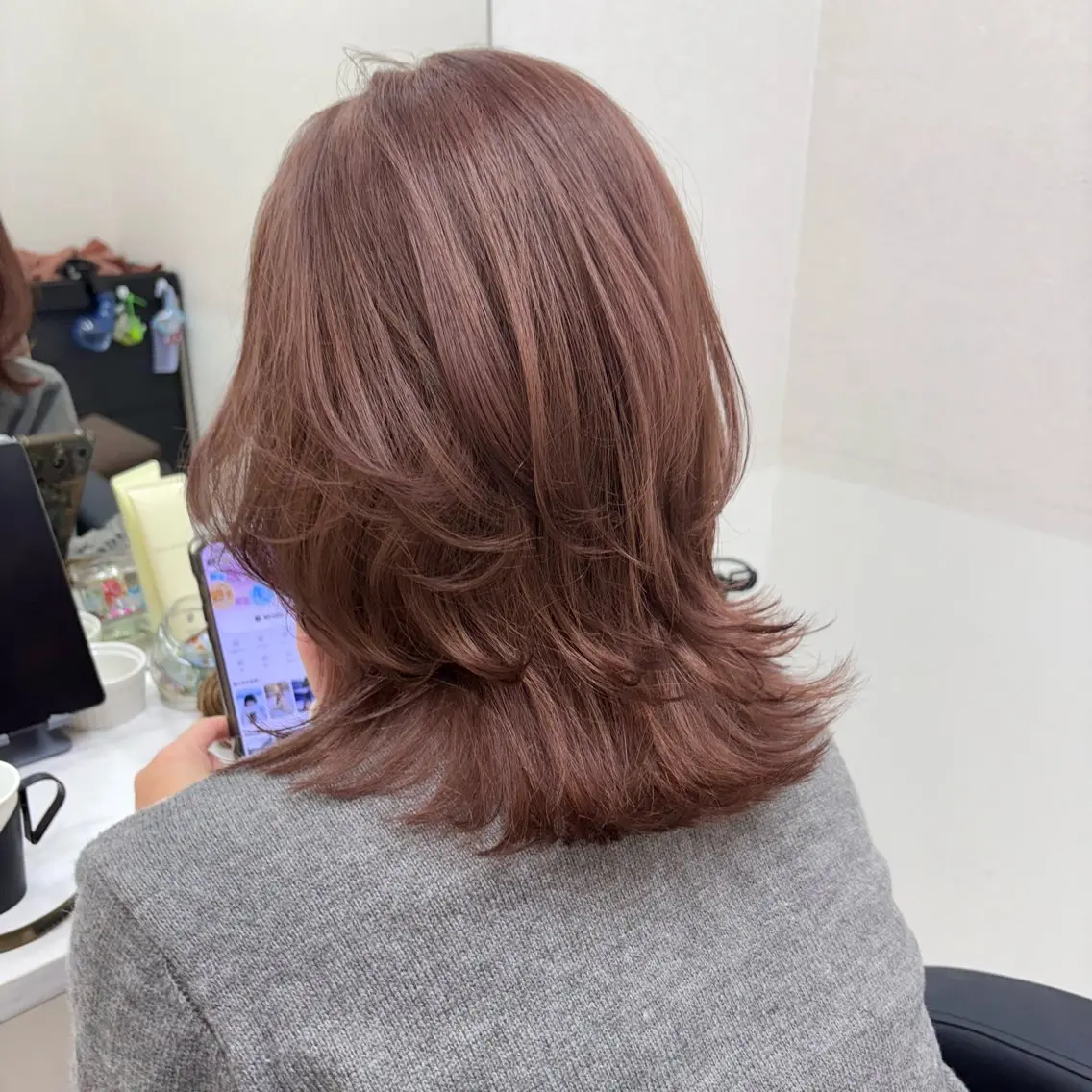 ミディアム カラー カット ヘアカラー 半個室/透明感カラー /SAKURAのヘアスタイル