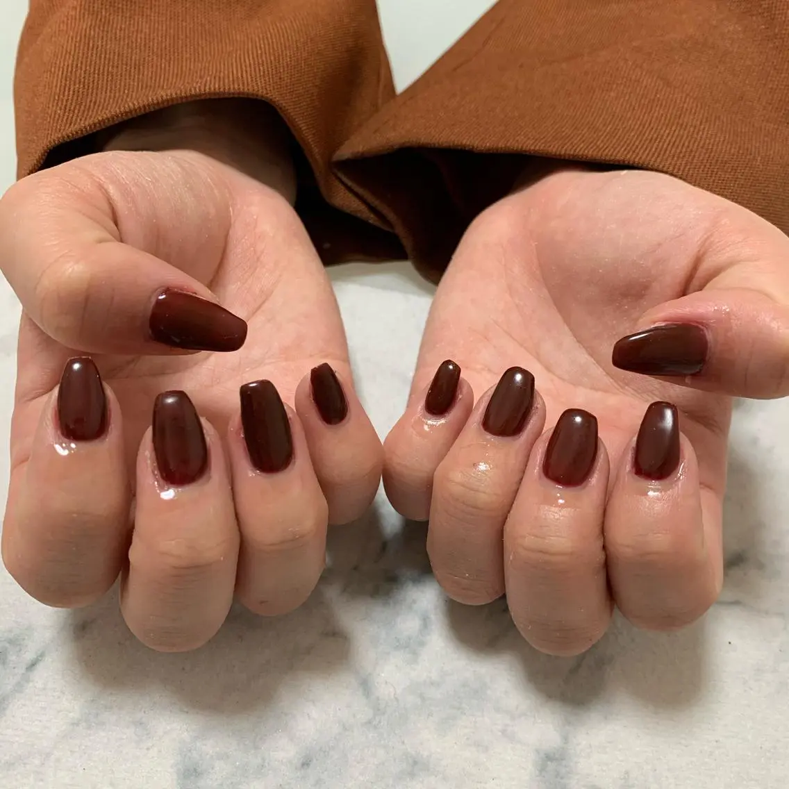 ネイル ワンカラーネイル 🌙🫧CHARME (RUKA)🦋🫧のネイルデザイン