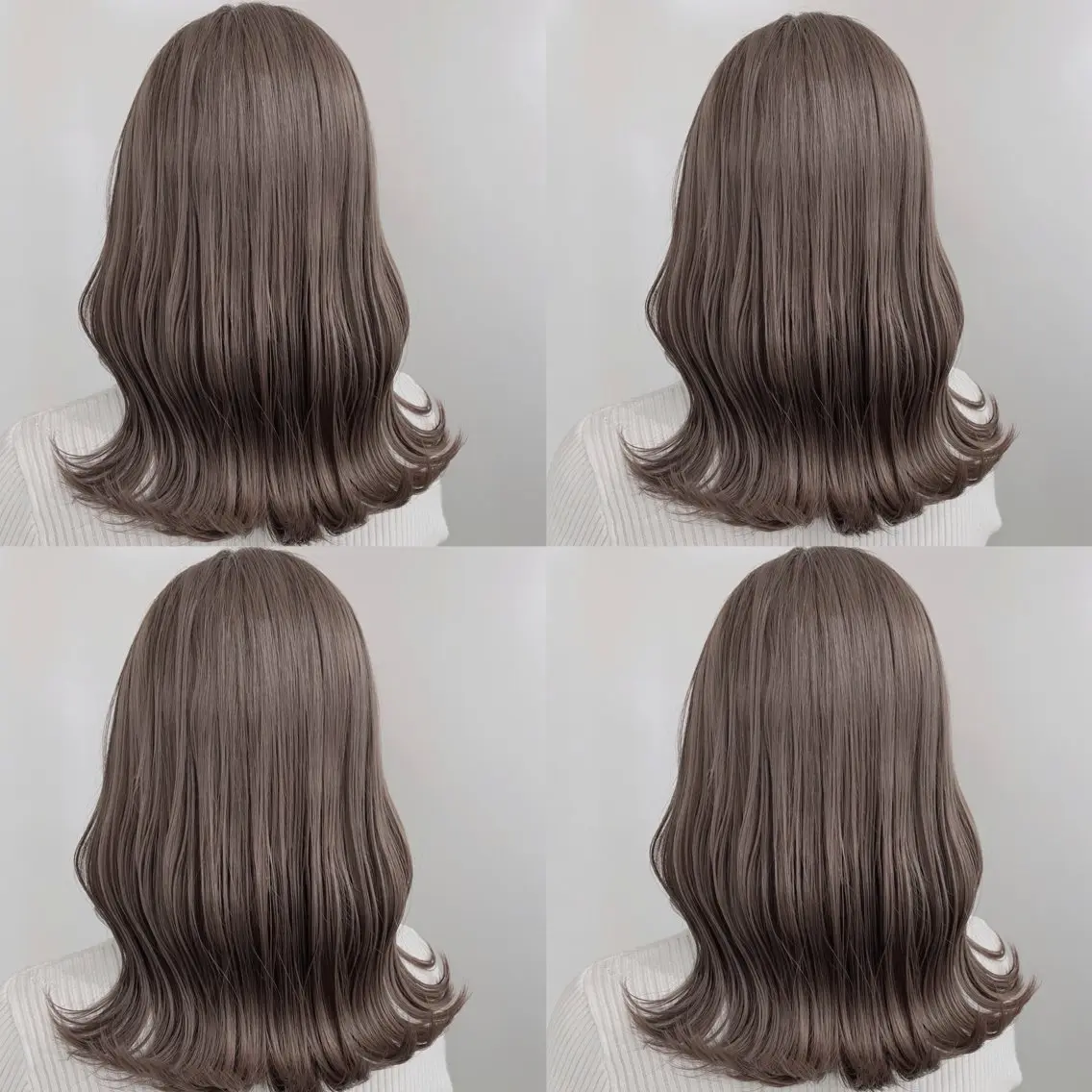 ミディアム 透明感♡グレージュ ♡ミルクティー♡のヘアスタイル