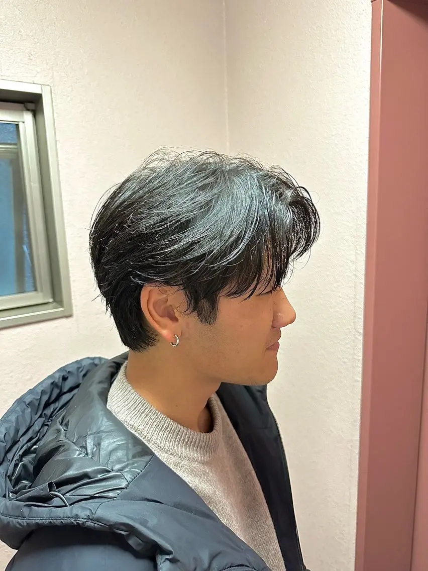 ミディアム パーマ ヘアアレンジ メンズ メンズ韓国風 マッシュ 韓国風ヘア カット パーマ メンズNo.1美容師 Coshoのヘアスタイル