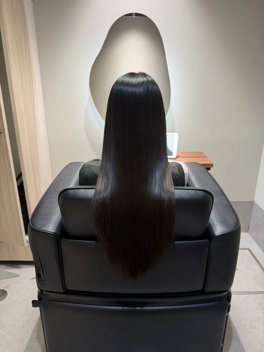 ロング カット 縮毛矯正 トリートメント 博多美容室NAVY 橋本心縮毛矯正のヘアスタイル