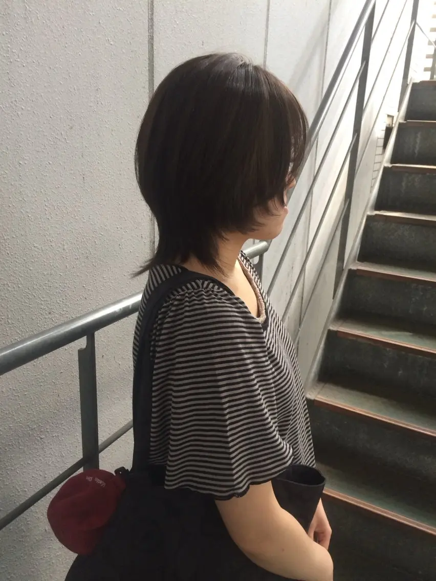 ショート カラー レイヤーカット カット ヘアカラー 杏華レイヤー/ パーマ/ハイトーンのヘアスタイル