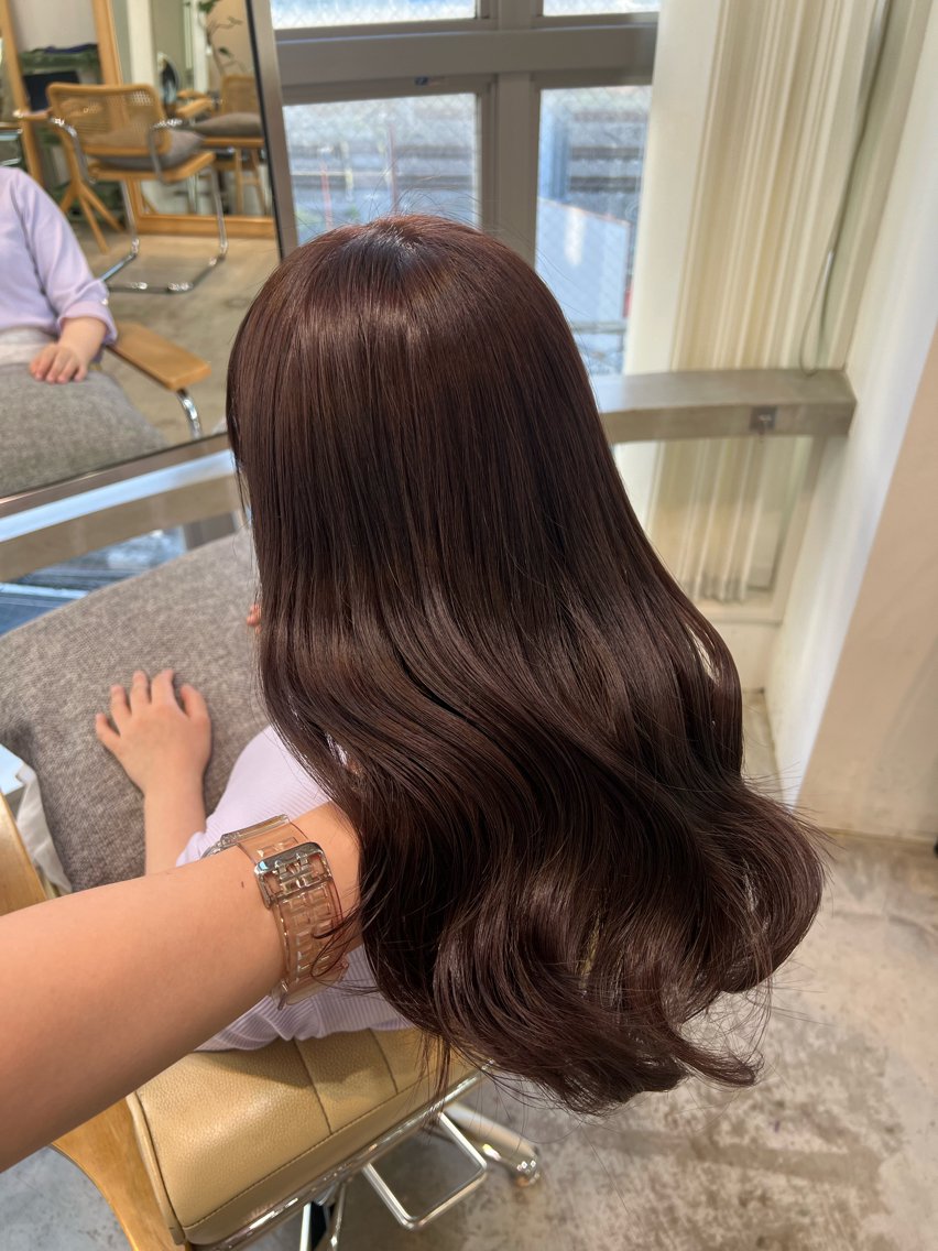 ロング カラー 切りっぱなしボブ ベージュカラー ブリーチ ダブルカラー グレージュ カット ヘアカラー 小顔矯正/レイヤー 透明感カラー✨生真のヘアスタイル