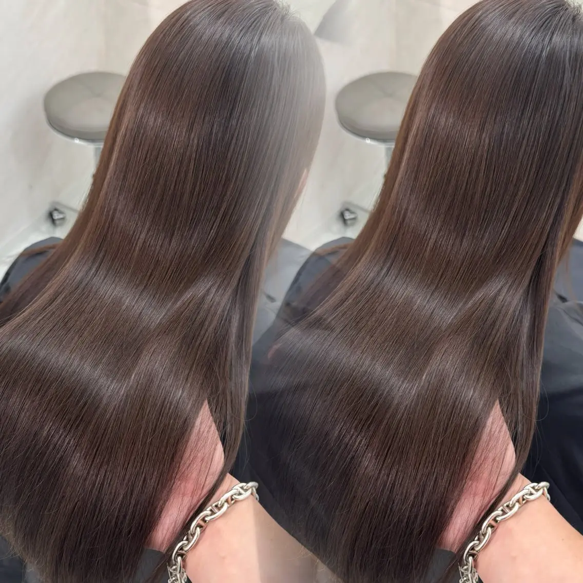 ロング カット ヘアカラー トリートメント miyon /nanaeのヘアスタイル