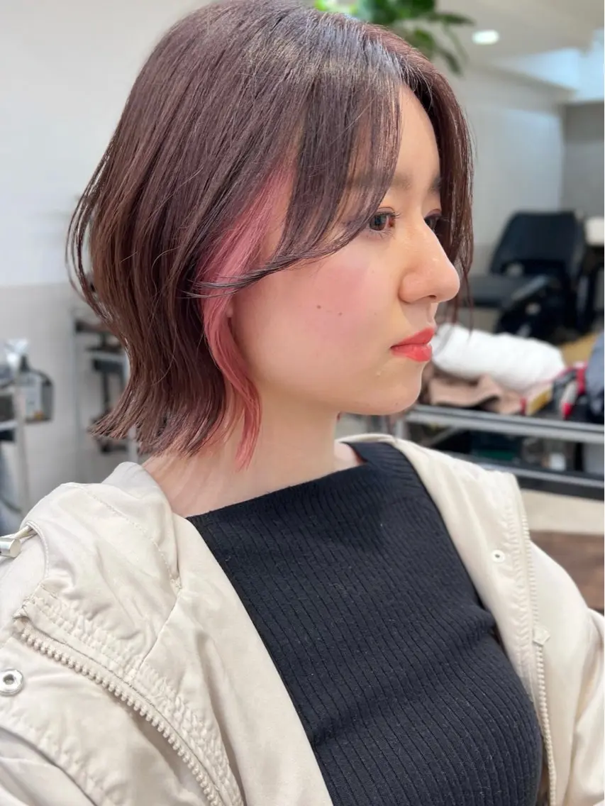 ミディアム ボブ くびれヘア 夏山 秀憲のヘアスタイル