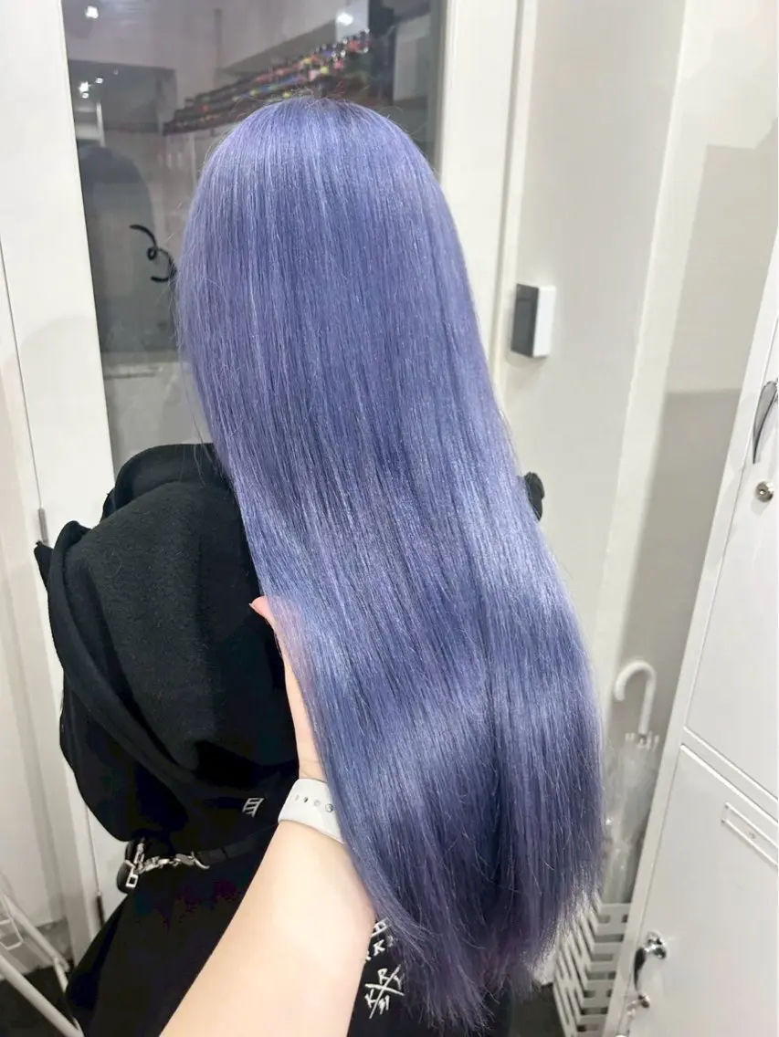 カラー ブリーチ 透明感カラー ネイビーカラー オレンジ ピンクカラー ヘアカラー トリートメント 🍒似合わせ×ハイト ーン🍒ユリナのヘアスタイル