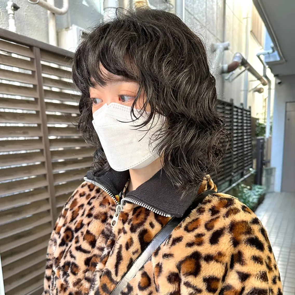 ミディアム パーマ 髪質改善 縮毛矯正/ レイヤー/銀座/本木のヘアスタイル