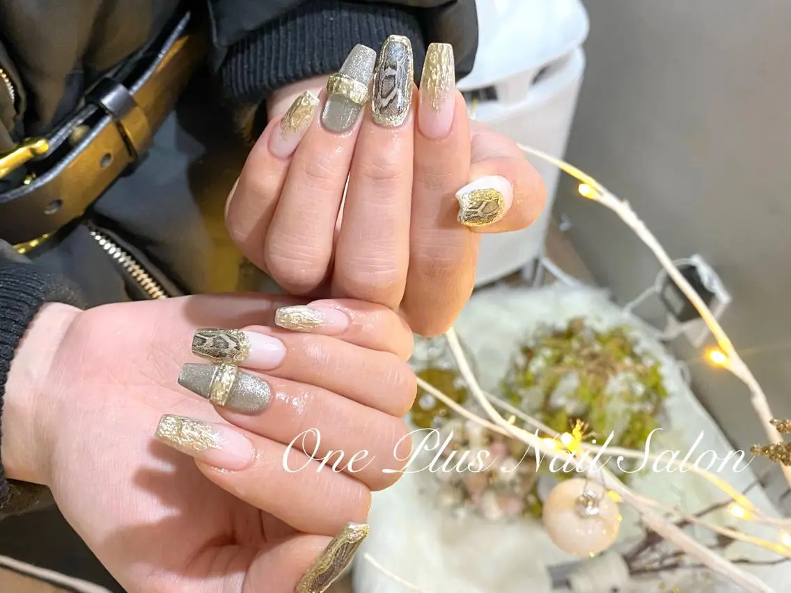 ロング ネイル ハンドネイル One Plus Nail Salonのネイルデザイン