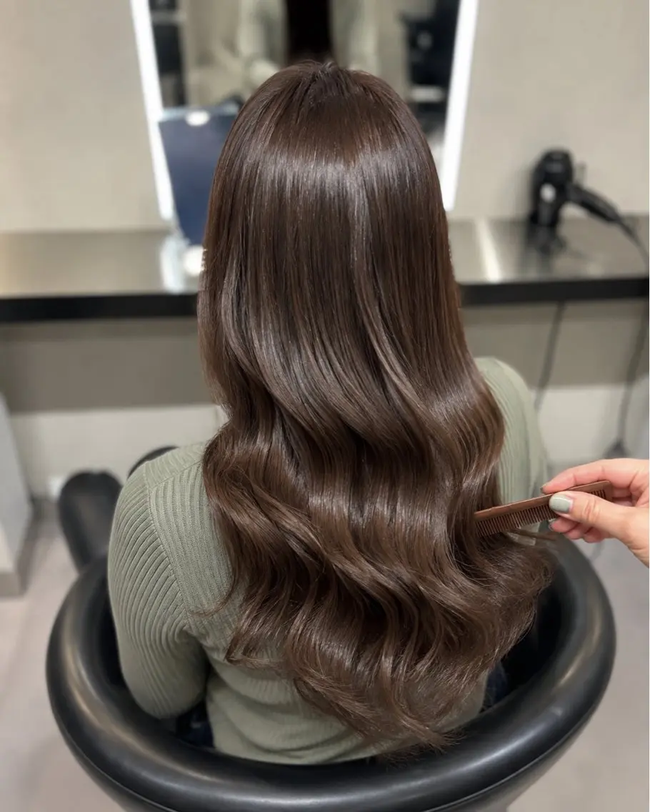 ミディアム カラー ベージュカラー オリーブベージュ 🌈ウルトワ水素 髪質改善naru🌈のヘアスタイル