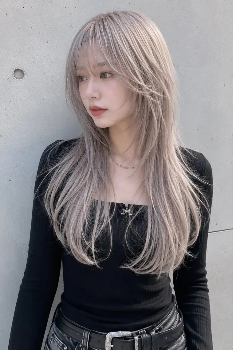 ロング 【韓国×ハイトーン】 🇰🇷SOGO🩶のヘアスタイル