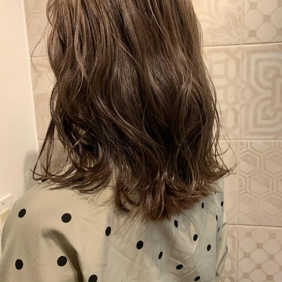 ミディアム カラー カット 縮毛矯正 トリートメント Tamagawa Sakiのヘアスタイル