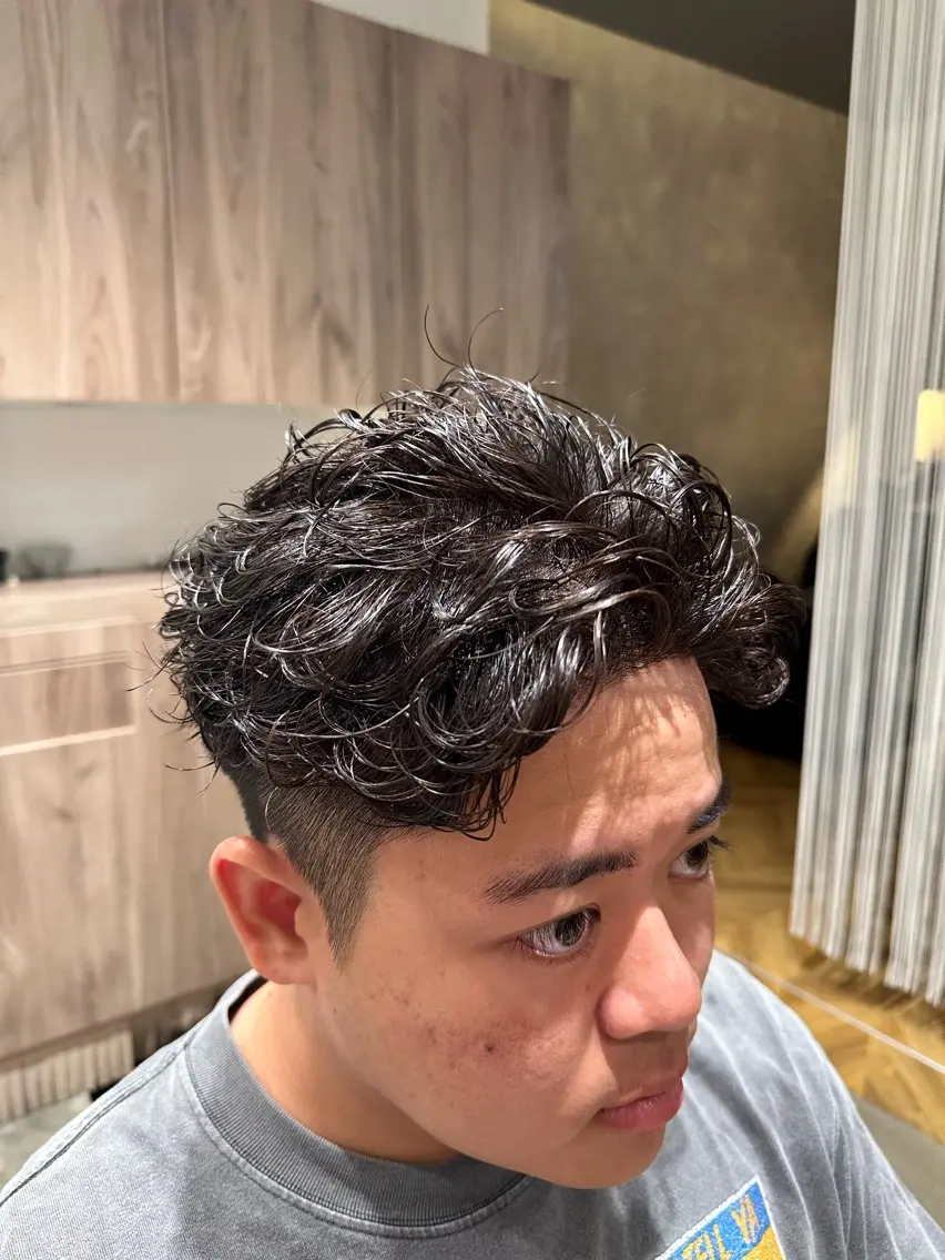 メンズ メンズパーマ カット パーマ 堀場 大生/ メンズ特化/野々市のヘアスタイル