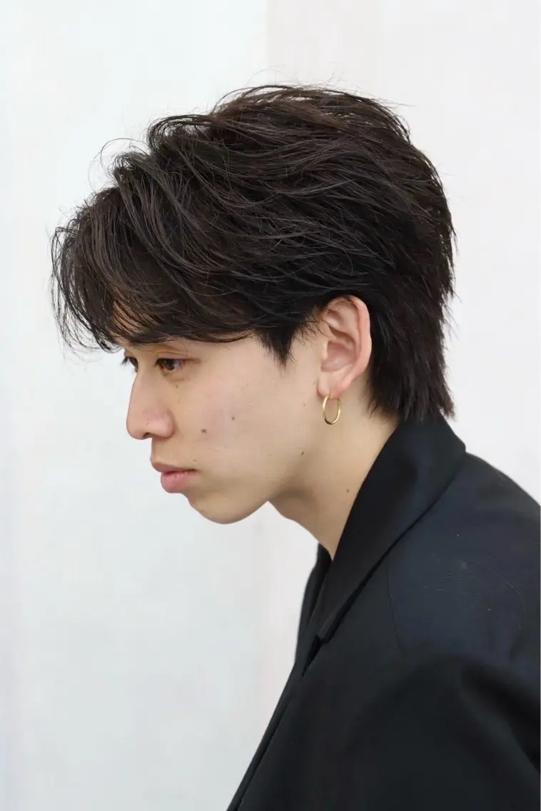 【スタイリスト担当】メンズカット+曲がる縮毛矯正〔渋谷/フェザーパーマ/フェザーショート/メンズパーマ〕の写真