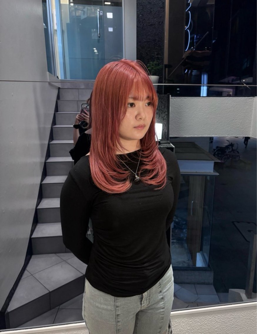 セミロング カット ヘアカラー トリートメント 竹田 佳奈のヘアスタイル