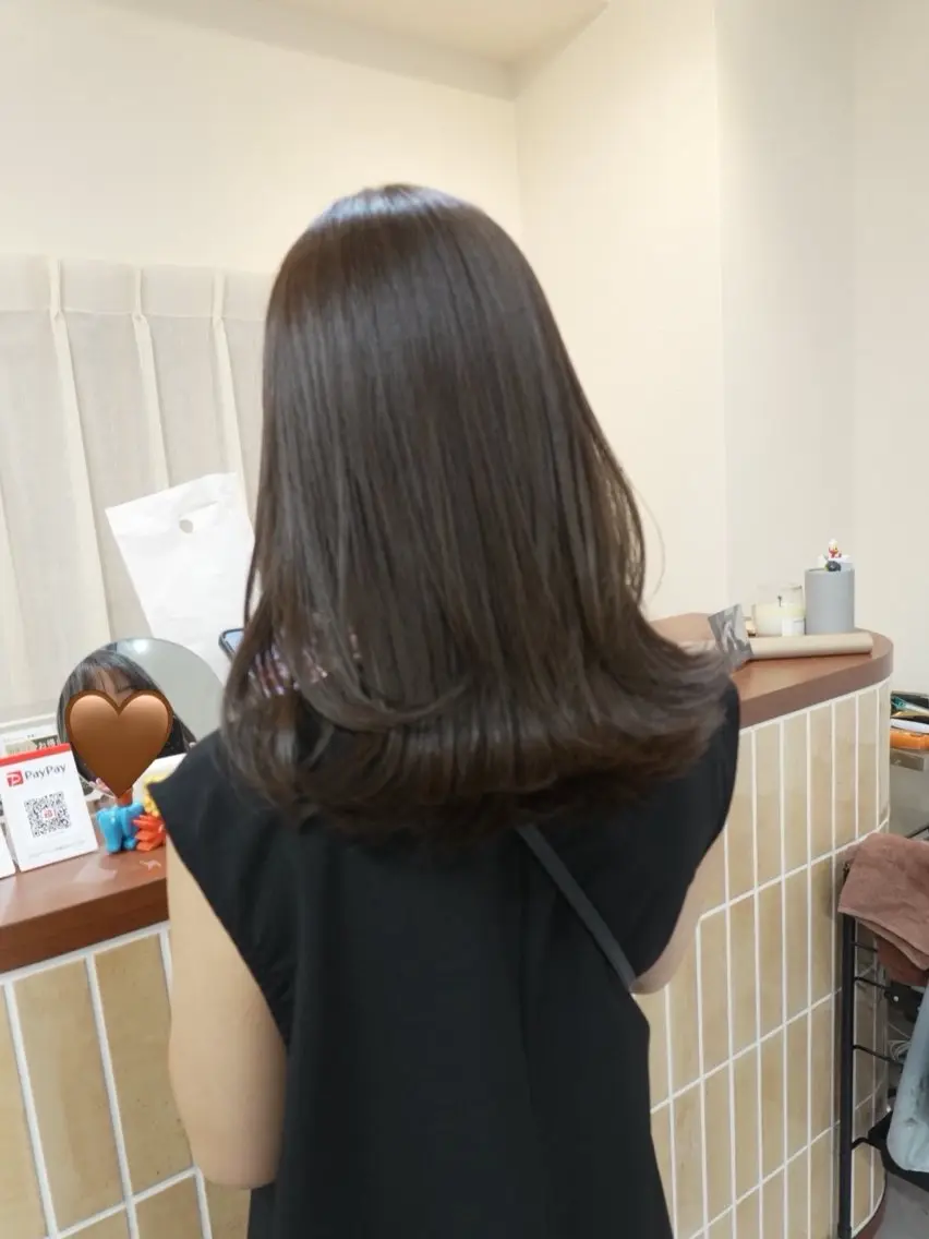 ミディアム カラー カット ヘアカラー トリートメント トレンドと似合わせ/ マンツーマン/西上楓のヘアスタイル