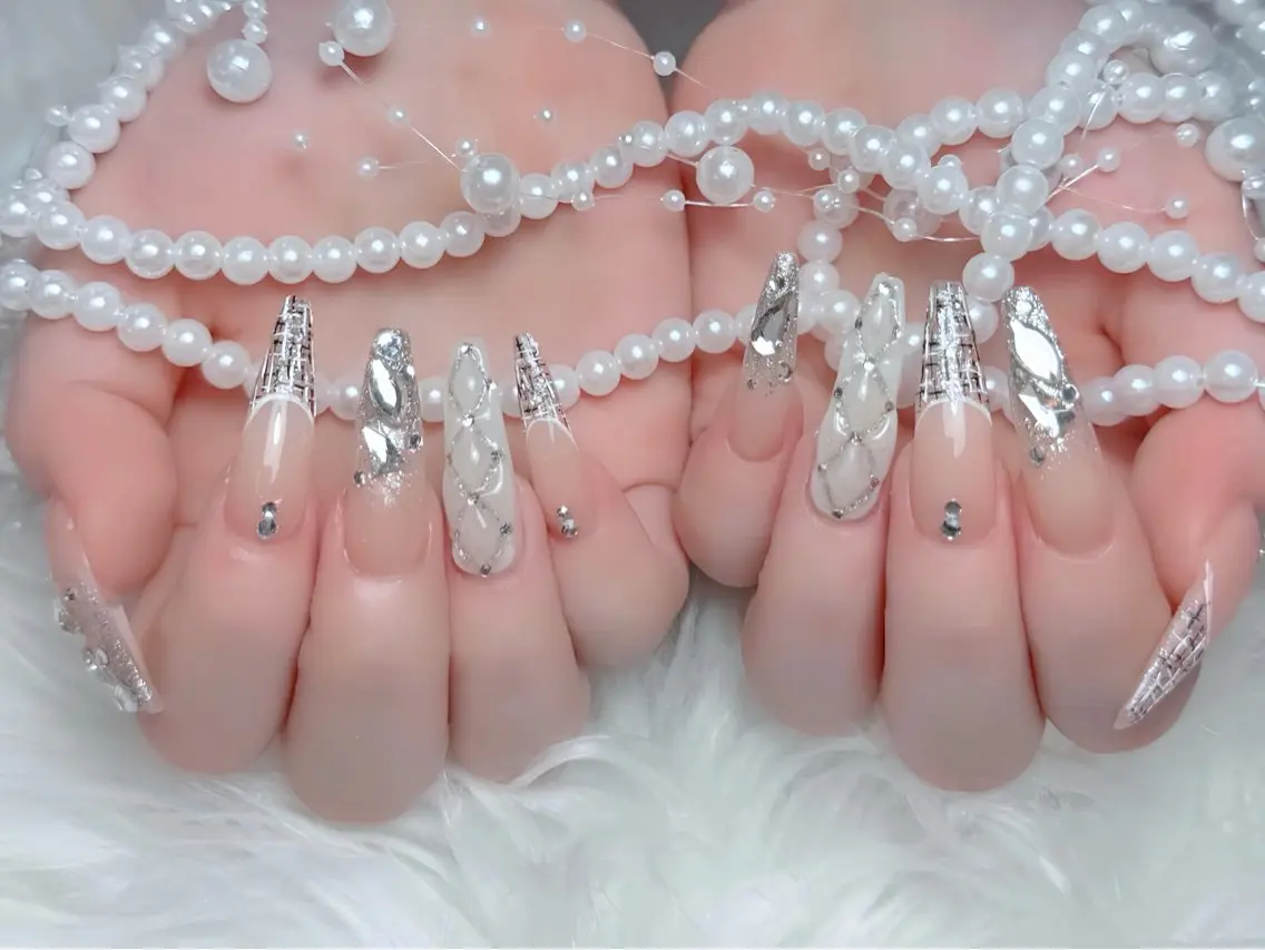 ネイル クリアネイル ドット フットネイル ジェルネイル グリーン ハンドネイル Rin Nail 新大久保店のネイルデザイン