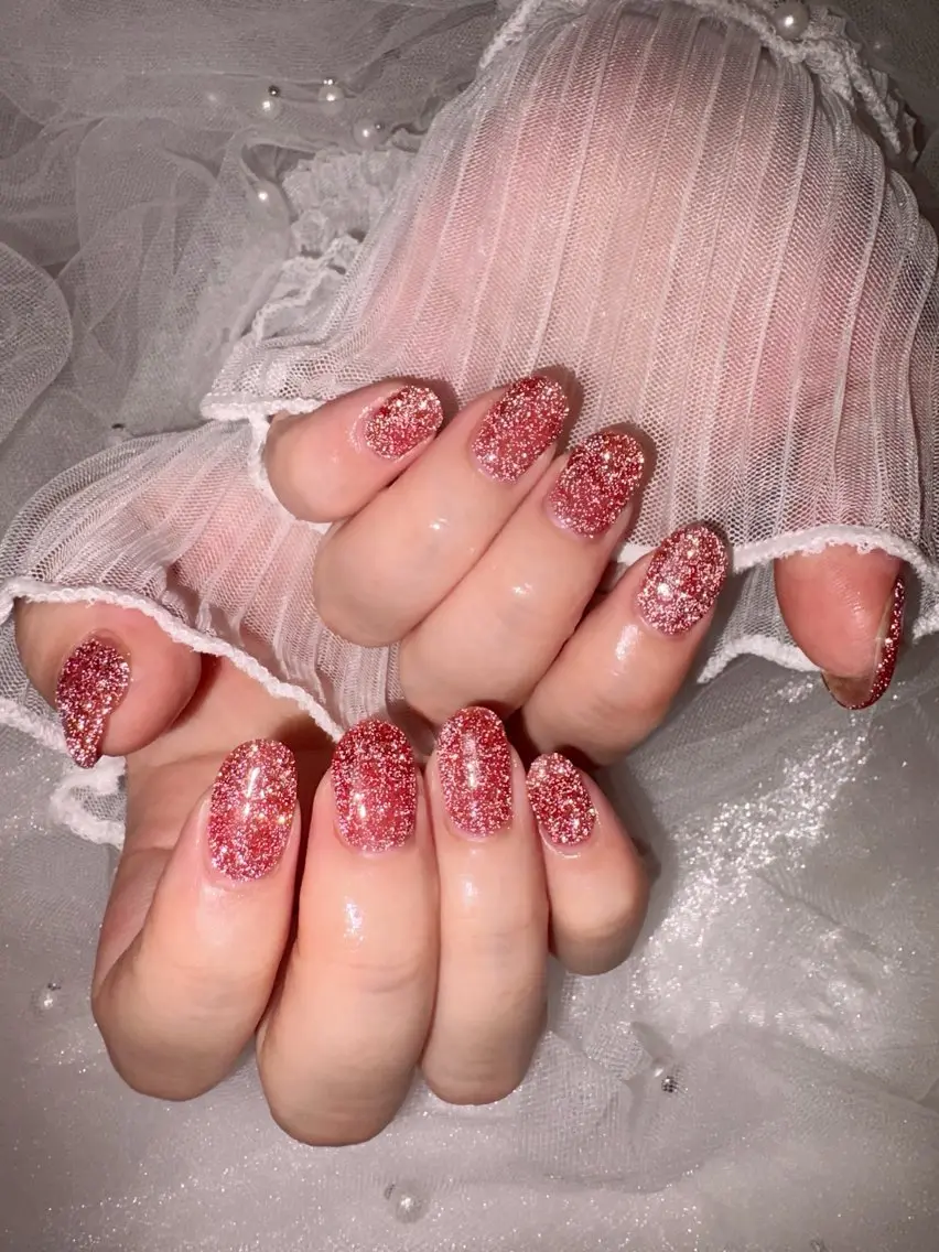 ネイル フラッシュネイル 赤色 ハンドネイル Nail Salon macherieのネイルデザイン