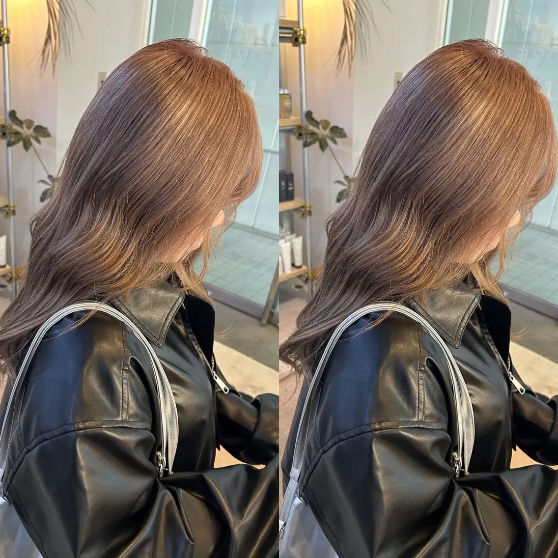 セミロング カラー ヘアカラー トリートメント yoriダブルカラー 代表すがわらのヘアスタイル