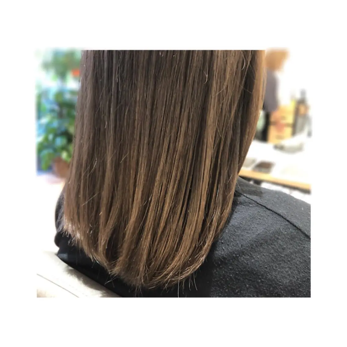 ミディアム カラー ベージュカラー ブリーチ オリーブベージュ まちだ ひとみのヘアスタイル