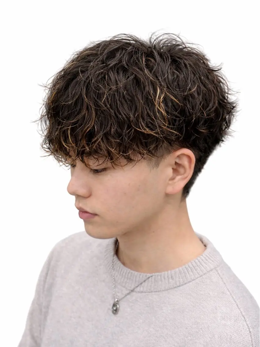 パーマ メンズ カット パーマ 👑駅近メンズサロン パーマ特化北千住👑のヘアスタイル