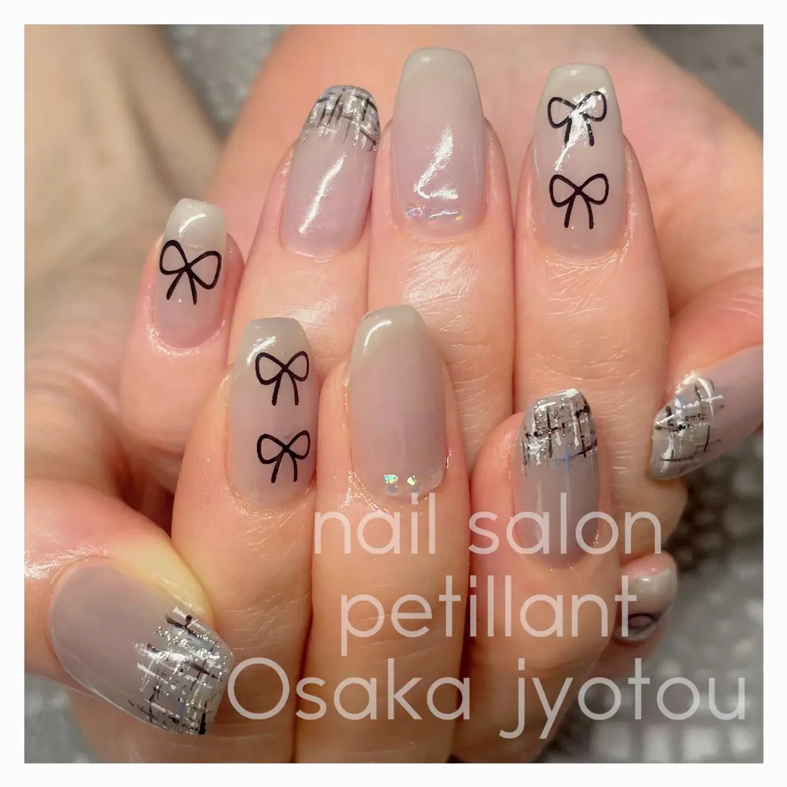 ネイル クリアネイル フレンチネイル nail salon petillantのネイルデザイン